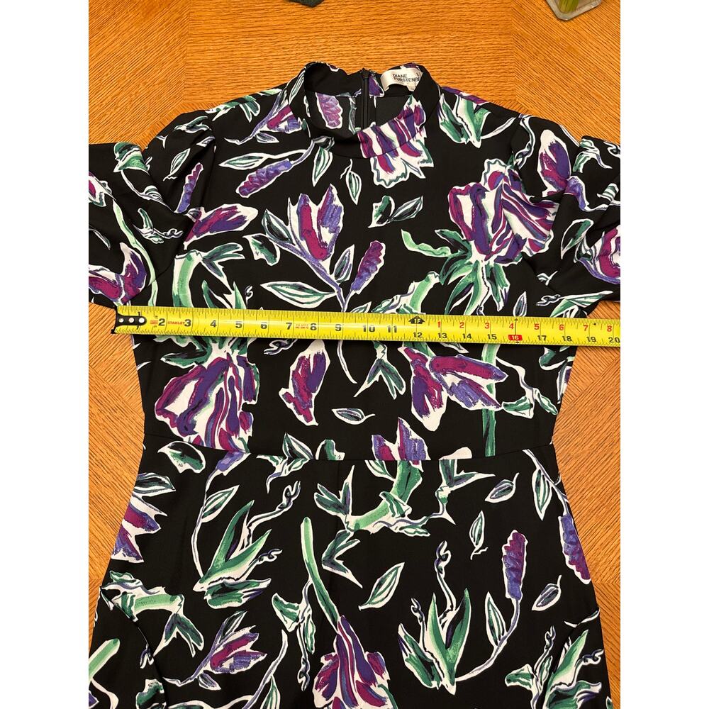 Diane Von Furstenberg Nella Tulip Fields Violet Midi Cottage Floral Dress 12 - Picture 4 of 7
